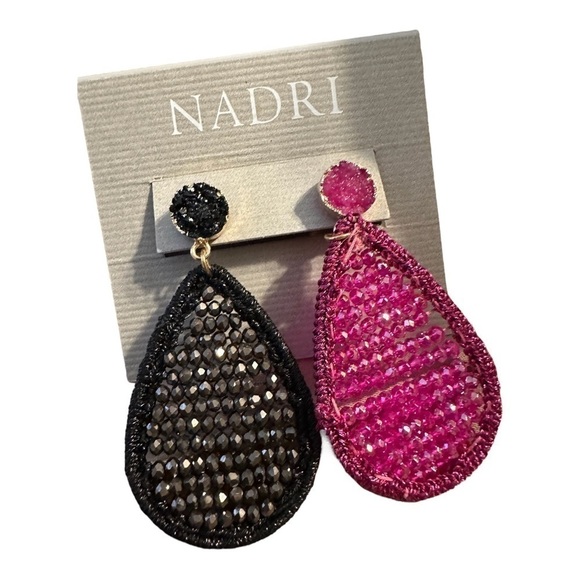 Witchy, Whimsical Earrings & Bracelets With An Edge Pink Black & Gold Nadri - Picture 5 of 6